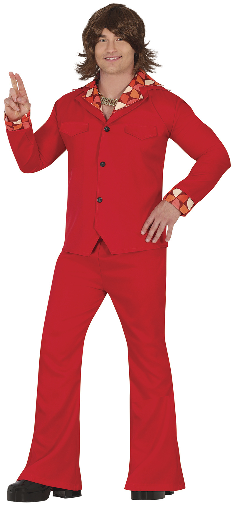 Costume disco orange pour homme - Déguisement homme - v19623