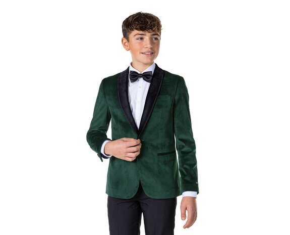 Blazer en velours vert fonc Gar on Ado OppoSuits Partywinkel