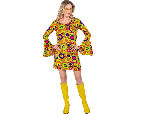 Robe Femme des Années 70 - Style Groovy - Taille au choix - Jour