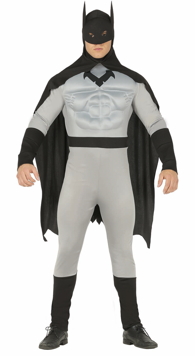 Disfraz de Superhéroe Oscuro musculoso para hombre niño