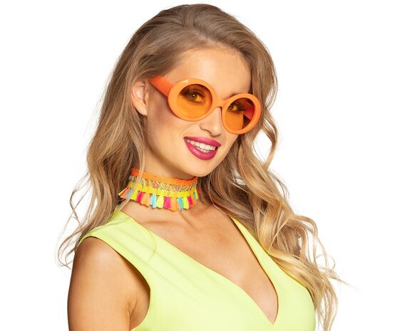 Gafas de fiesta naranja neón - Partywinkel