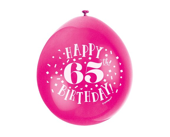 Set de globos feliz cumpleaños rosa oro 10pcs