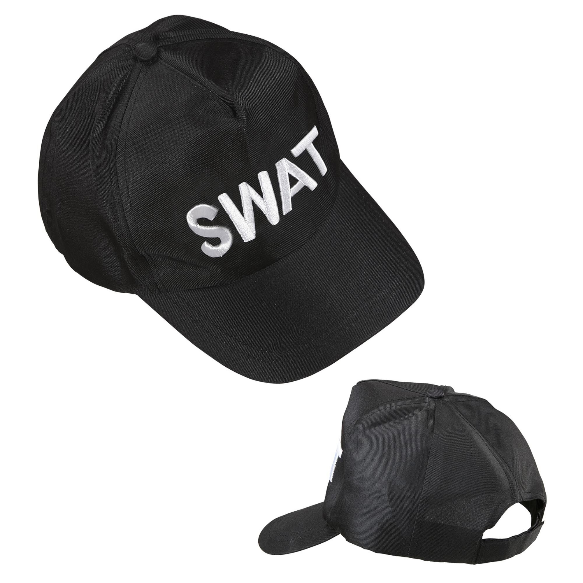 GORRA BASEBALL SWAT NEGRO Y BLANCO