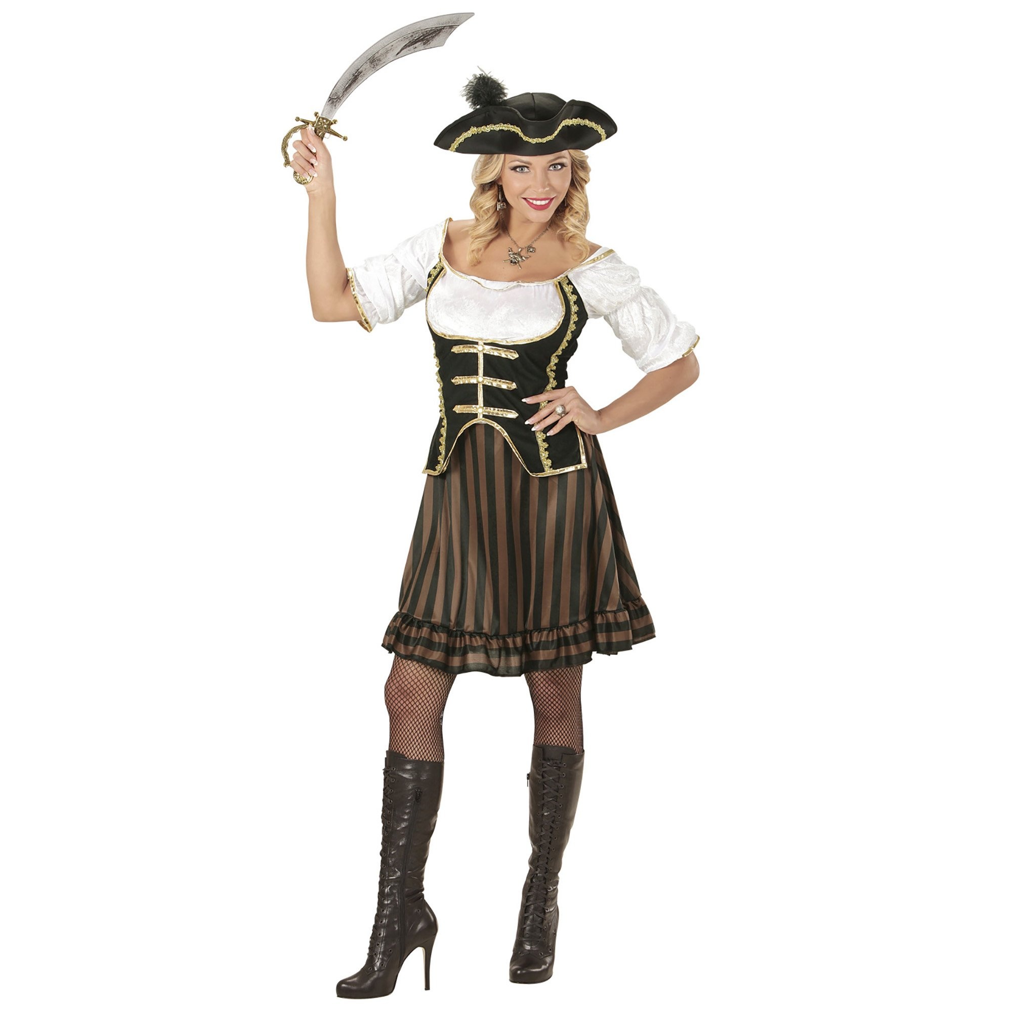 Vestido de capitán pirata con corsé - Partywinkel