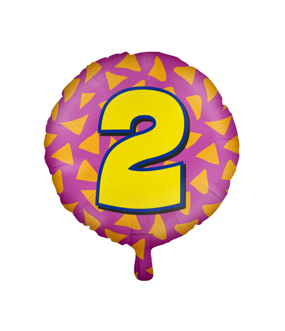 Palloncino ad elio 2 anni colorato vuoto 46 cm - Partywinkel