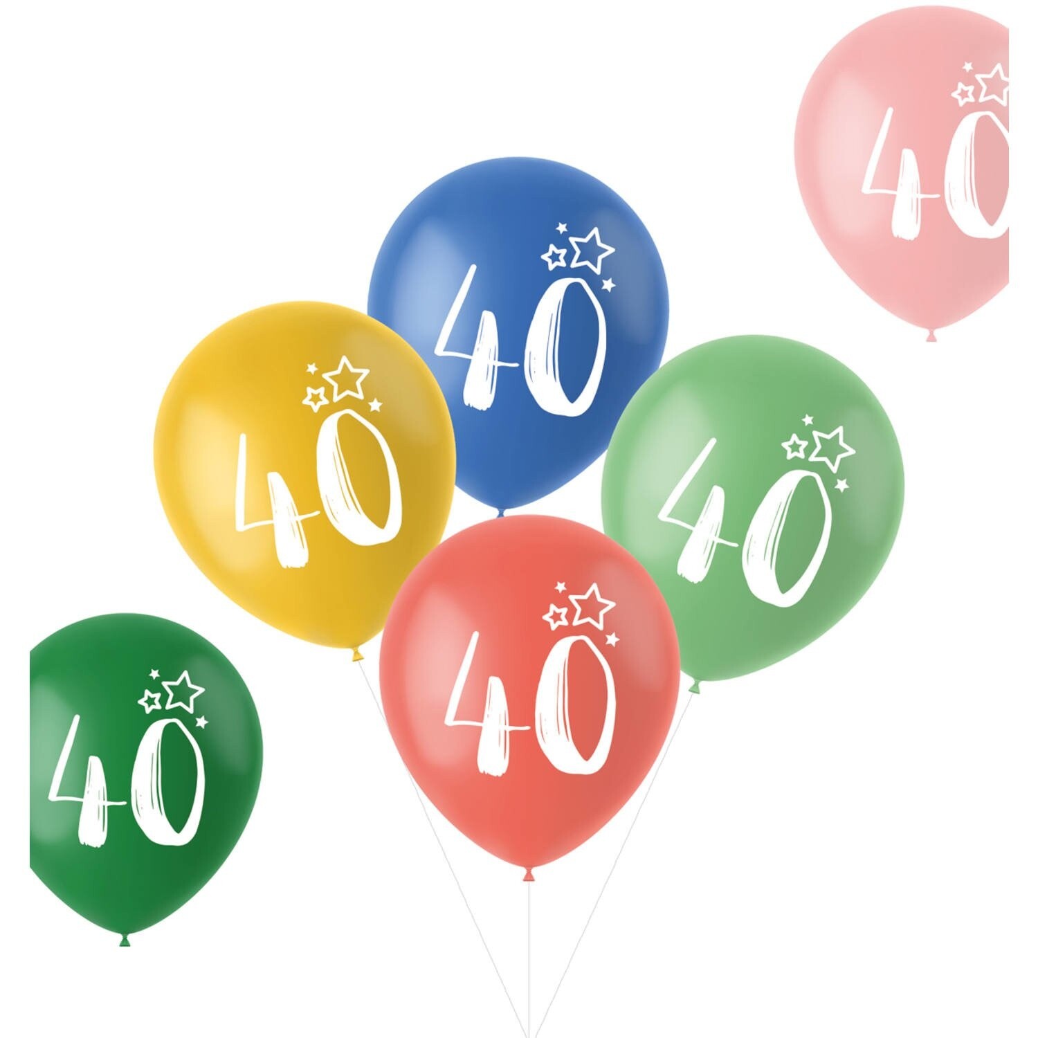 Palloncini 40 anni colorati 33cm 6pz - Partywinkel