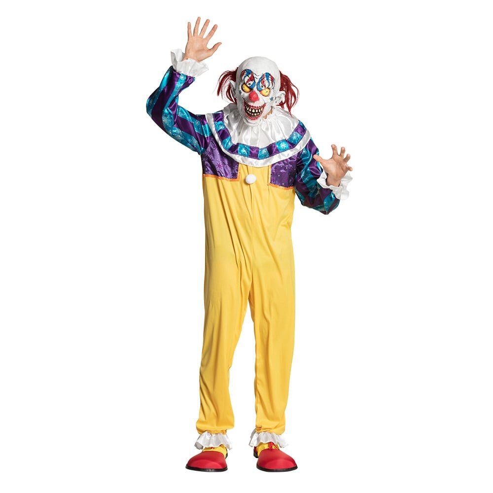 Costume da clown di Halloween giallo M - Partywinkel