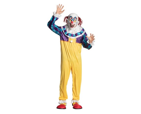 Costume da clown di Halloween giallo M - Partywinkel