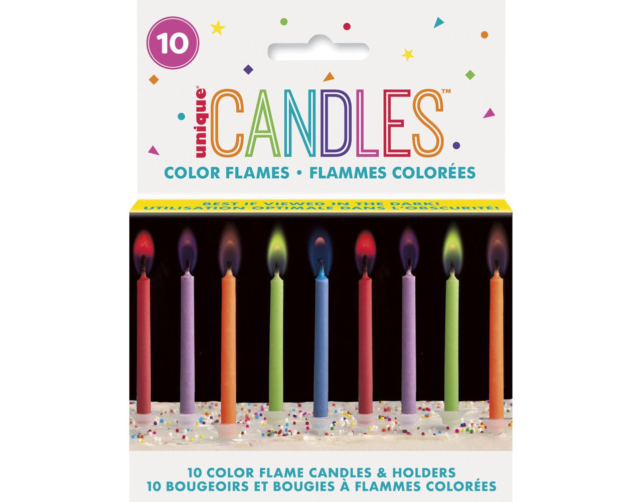 PartyDeco Candele Compleanno Fiamme Colorate 6pz - Fantaparty.it