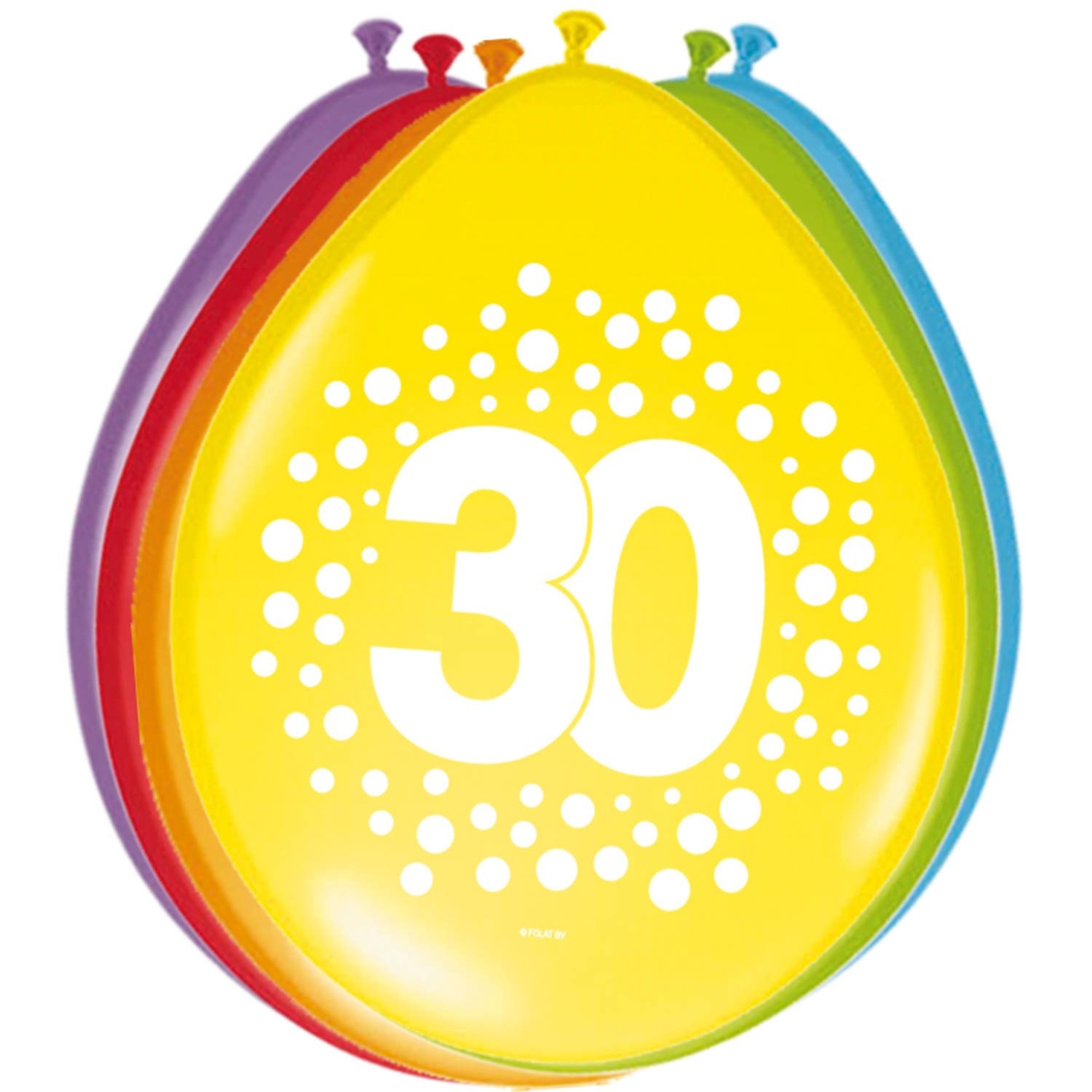 Palloncini 20 anni multicolore 30 cm 8 pz. - Partywinkel