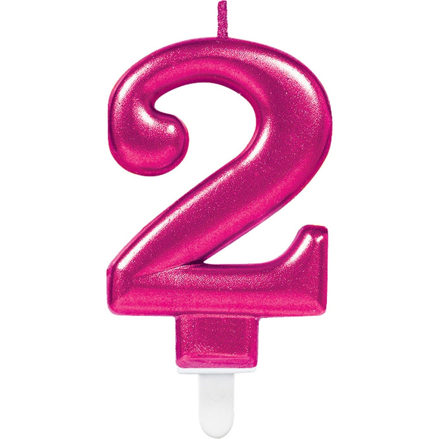 Candela 2 anni rosa 8 cm - Partywinkel