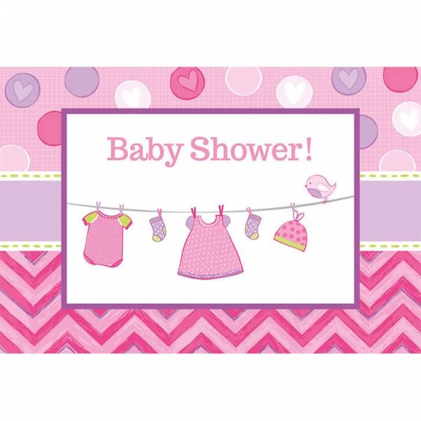 Heboland 2 Pezzi Tovaglie Baby Shower Girl, Tovaglia Rosa