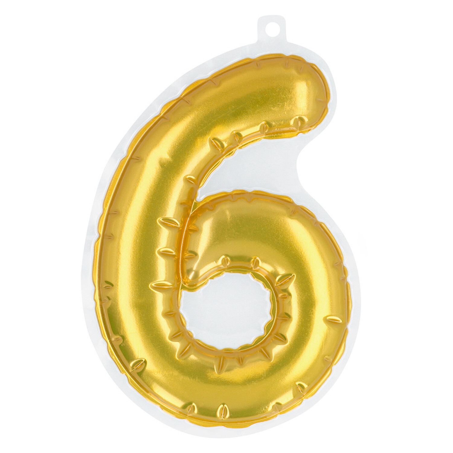 Palloncino in foil con adesivi 6 anni oro 20 cm - Partywinkel