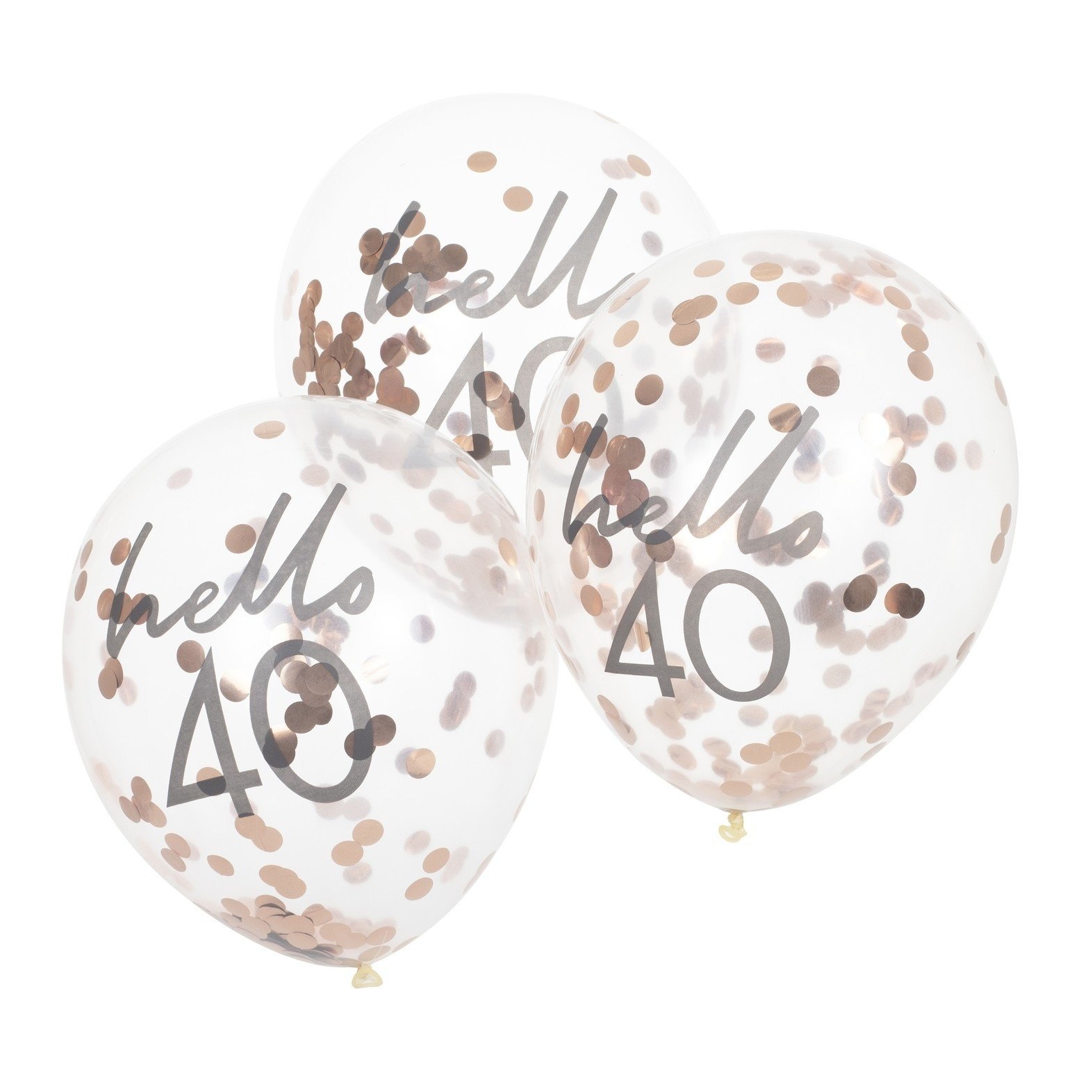 Palloncini a coriandoli oro rosa 18 anni 30cm 5pz - Partywinkel