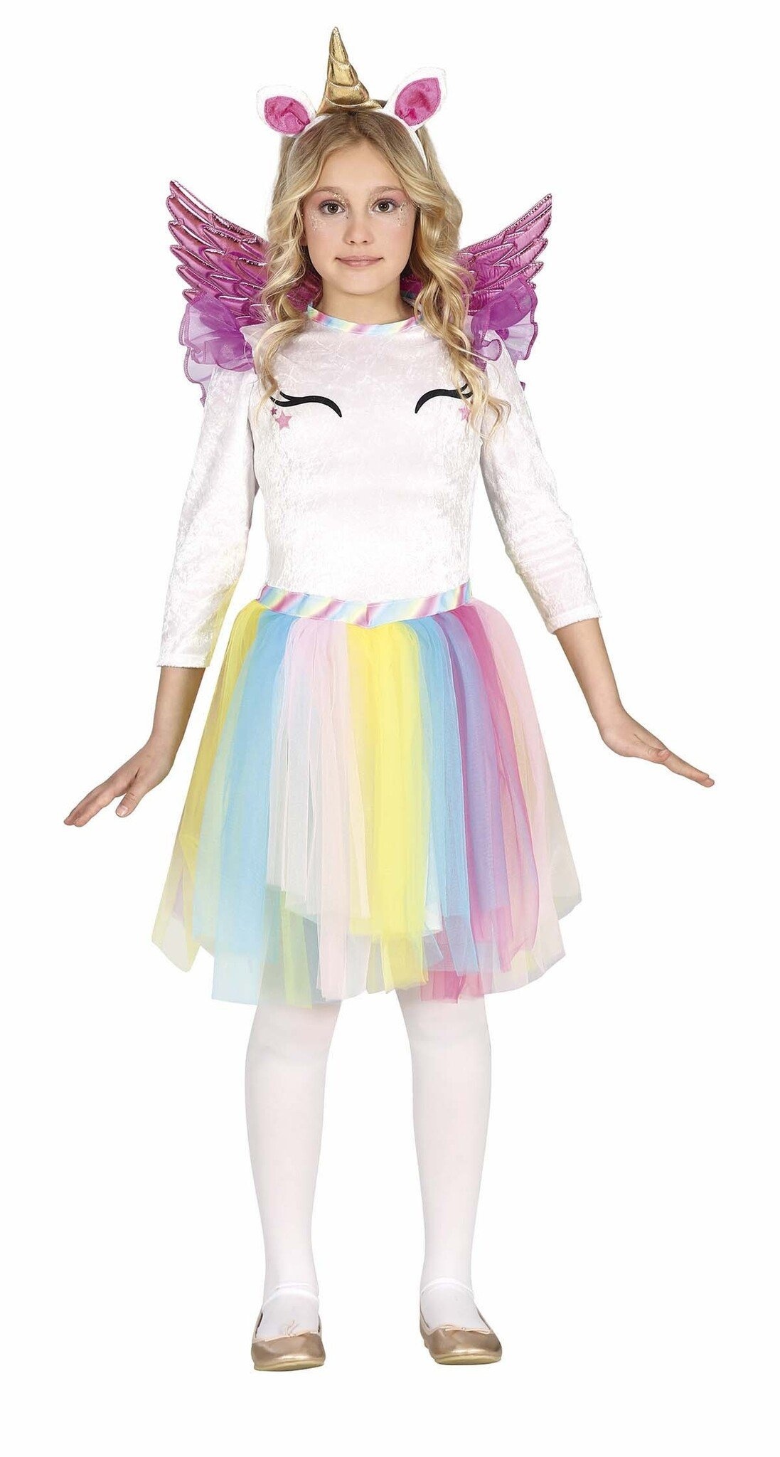 Costume Bambino Vestito Unicorno Arcobaleno - Partywinkel