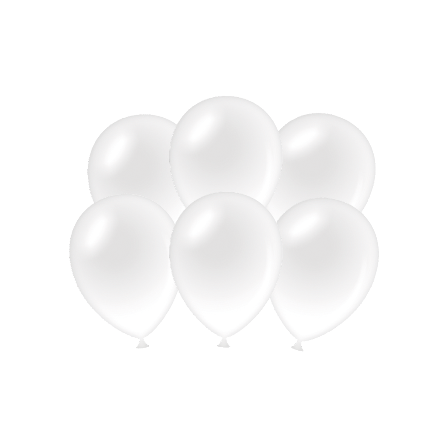 Palloncini da festa bianco metallizzato (6pz) - Partywinkel