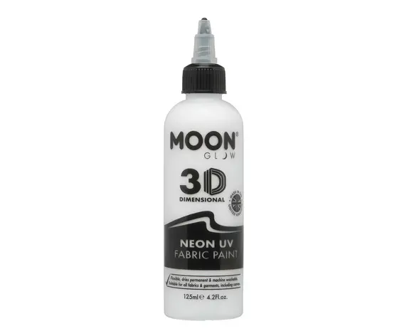 Moon Glow Vernice neon UV per tessuti 125ml Bianco 125ml - Partywinkel