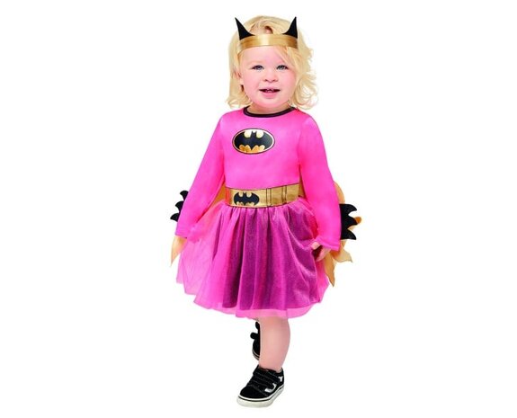 Costume da bambina Batgirl rosa - Partywinkel