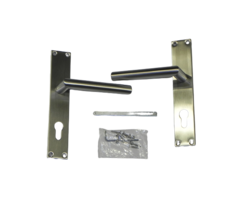 Deurschild en deurkruk - 72mm - RVS