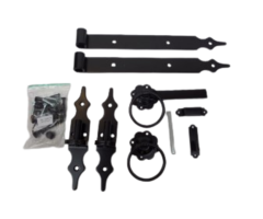 Deurbeslag 400mm [5mm] - Zwart gepoedercoat