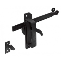 Wieringermeerklinkstel - met plaatneus - Zwart gepoedercoat