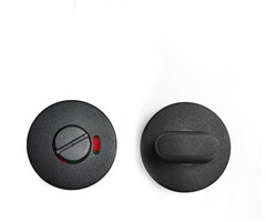 Deurkruk met rozetten - 10x50mm - Zwarte structuurcoating