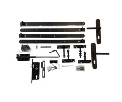 Set voor opgeklampte deuren - Dubbel - Zwart gepoedercoat