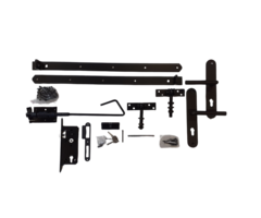 Set voor opgeklampte deuren - Enkel - Zwart gepoedercoat