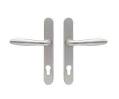 Deurschild en deurkruk - 72mm (360° draaibaar) - RVS