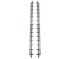 Zwarte Flex Fence 166cm Draaibare Lamellen - Zwart gepoedercoat