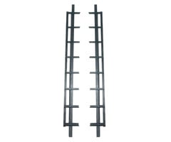 Zwarte Flex Fence 96cm Draaibare Lamellen  shutter  [1,2mm] - Zwart gepoedercoat