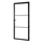 Stalen draaideur 875x2110mm rechts draaiend 3-vaks zwart gepoedercoat