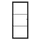 Stalen draaideur 875x2110mm links draaiend, 3-vaks, zwart