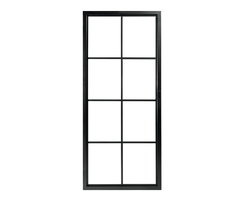 Stalen schuifdeur - 957x2095mm (8-vaks) - Zwart gepoedercoat