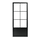 Stalen schuifdeur 957x2095mm zwart gepoedercoat, 6-vaks met paneel