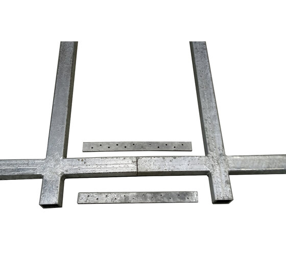 Koppelplaat schuifpoort 200x18x3mm vuurverzinkt met 12 gaten