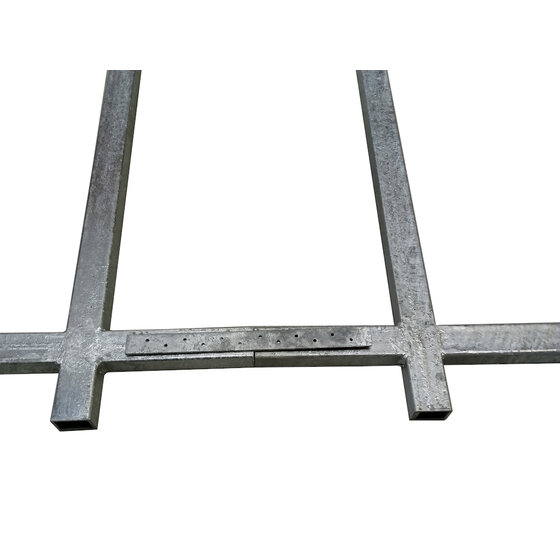Koppelplaat schuifpoort 200x18x3mm vuurverzinkt met 12 gaten