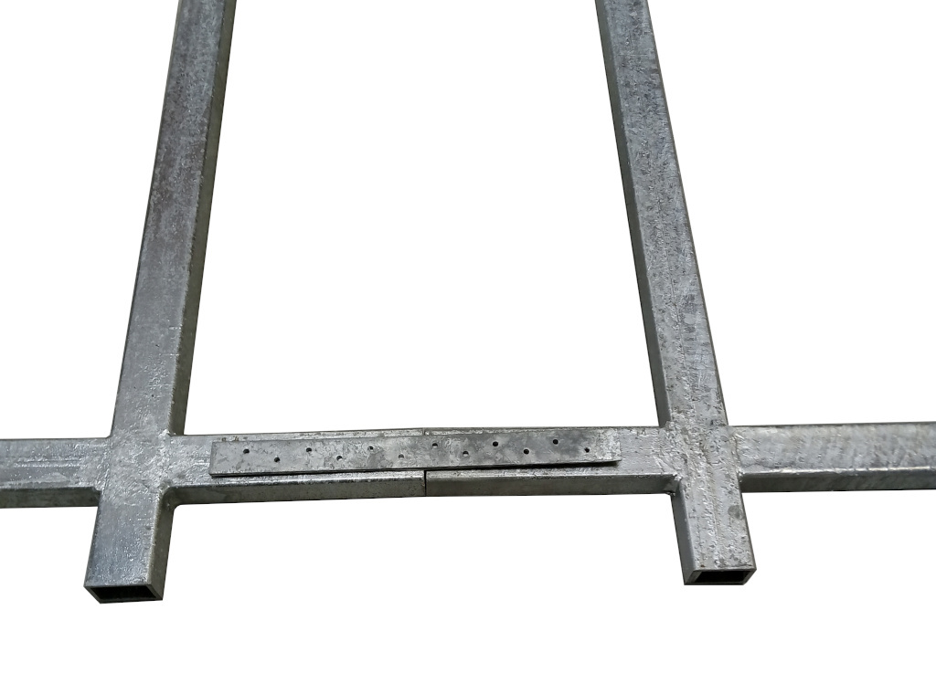 Koppelplaat schuifpoort 200x18x3mm vuurverzinkt met 12 gaten