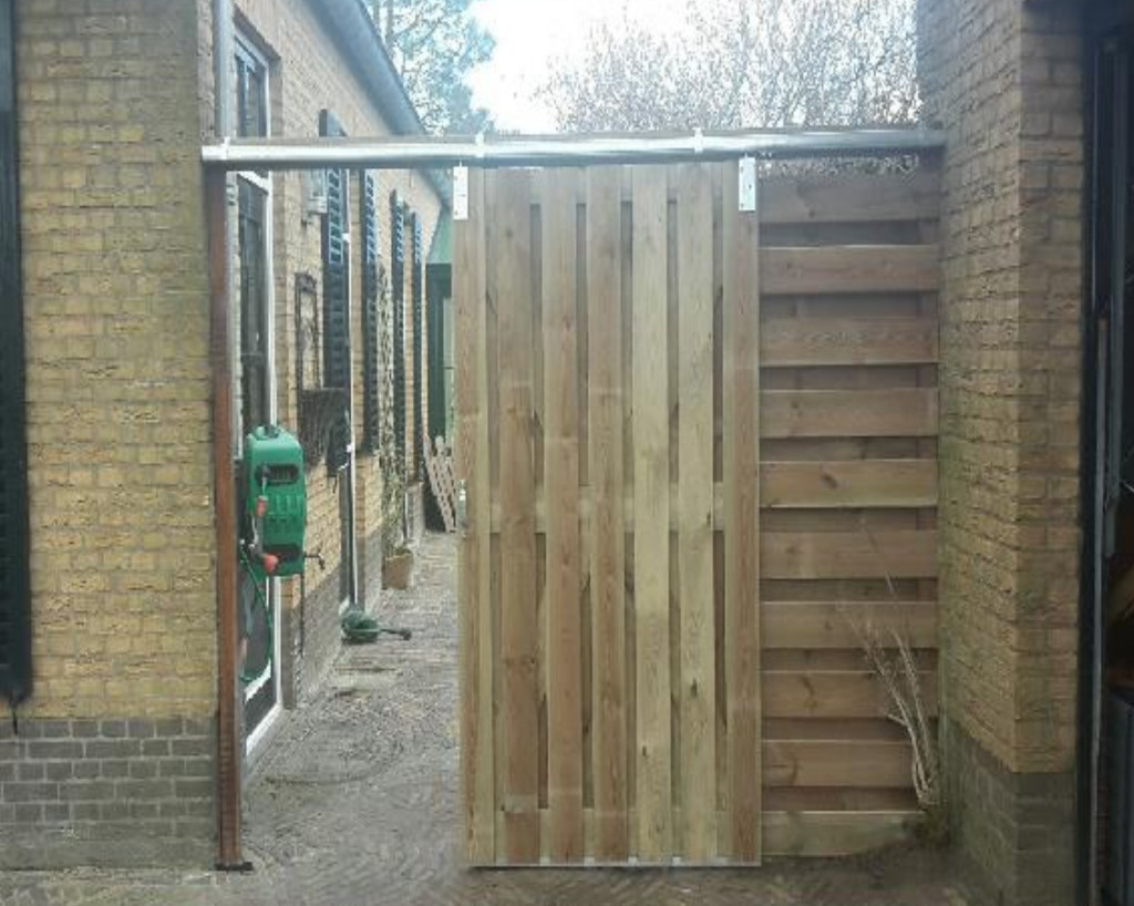 Vuurverzinkt poortframe 150x190cm voor schuifpoorten - staal