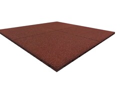 Rubberen tegel - 1000x1000mm [25mm] - Rubber - Rood