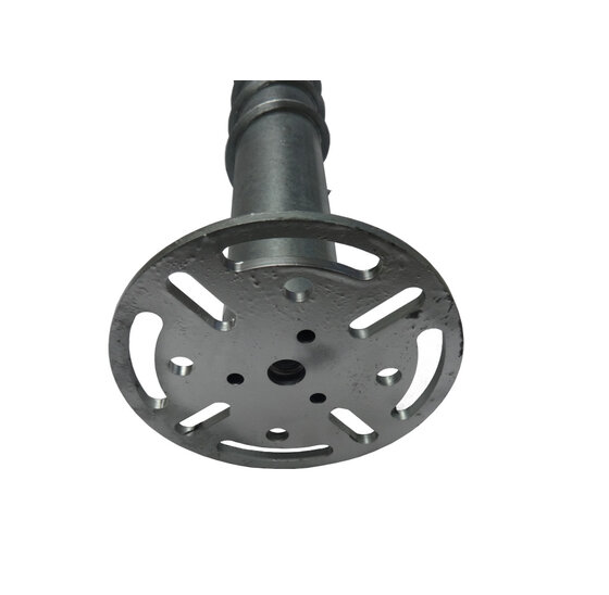 Funderingsschroef 2000mm x Ø76mm met helix 900mm en montageplaat Ø200mm