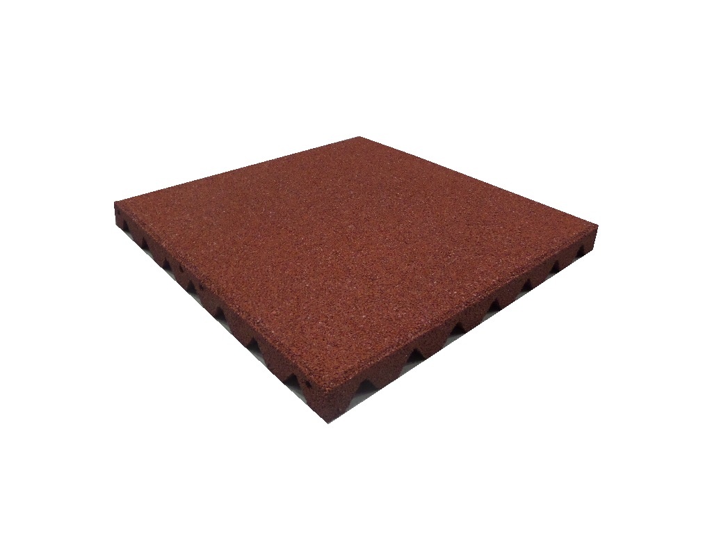 Rubberen tegel 500x500mm (45mm) - Rood