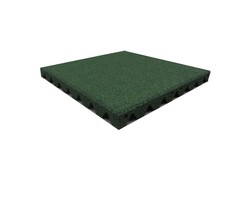 Rubberen tegel - 500x500mm [45mm] - Rubber - Groen