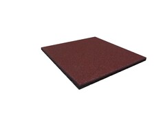 Rubberen tegel - 500x500mm [25mm] - Rubber - Rood
