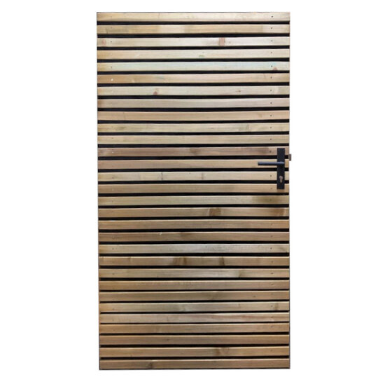 Verstelbare poortframe voor horizontale planken