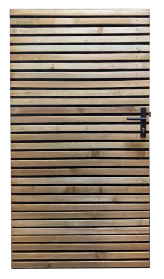 Verstelbare poortframe voor horizontale planken