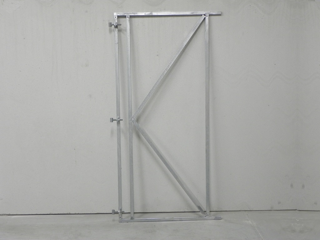 Verstelbaar poortframe 100x200 cm vuurverzinkt 2mm voor horizontale planken
