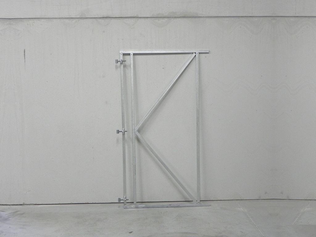 Verstelbare poortframe voor horizontale planken