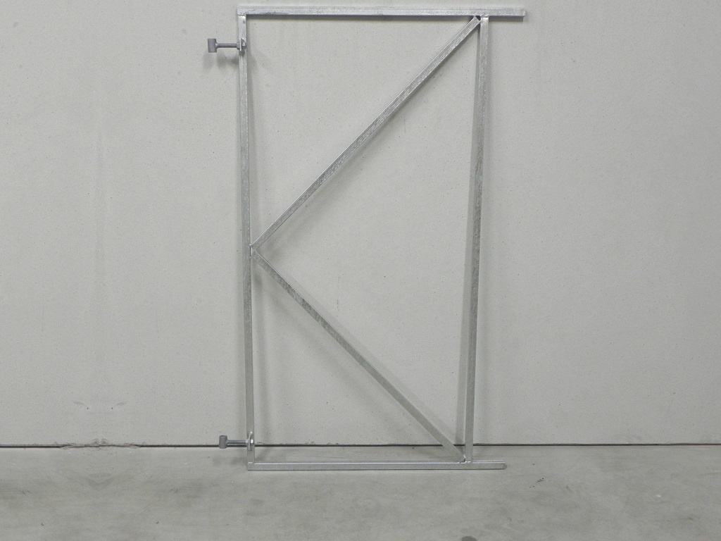 Poortframe 90x155cm verstelbaar vuurverzinkt met diagonale verstevigingen