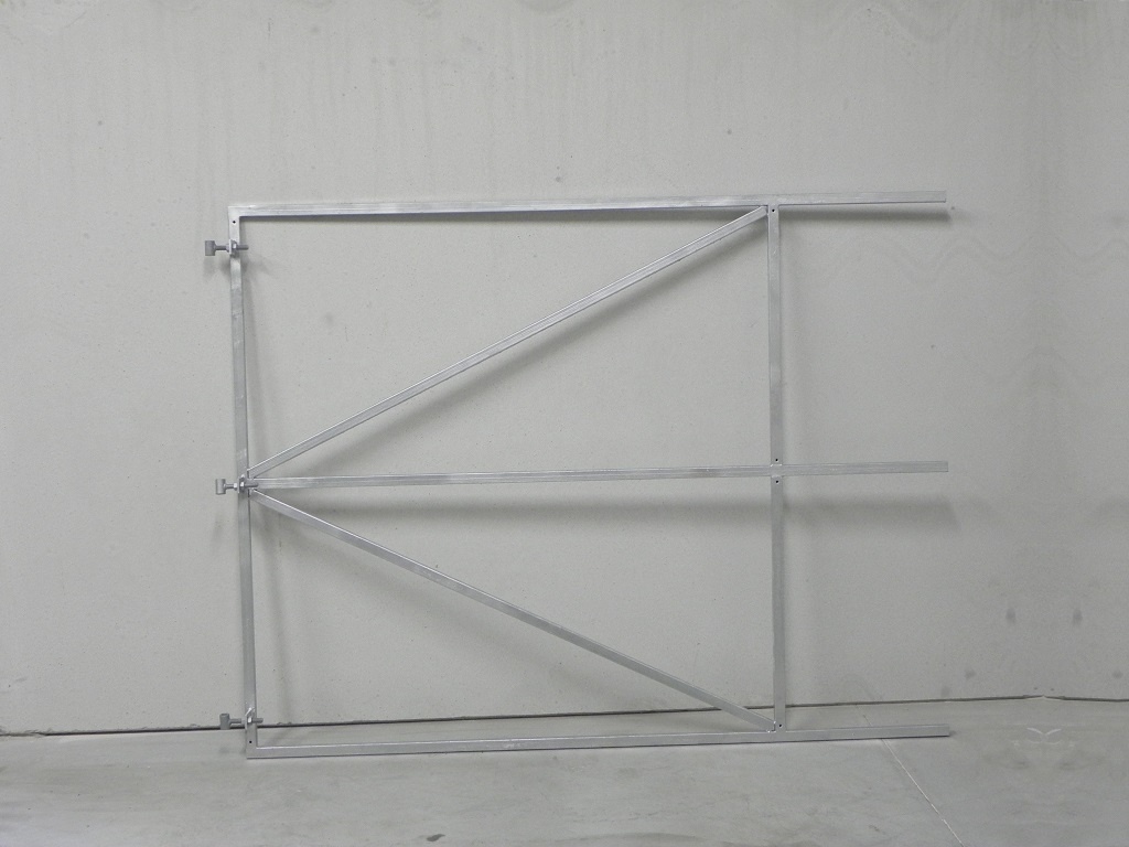 Vuurverzinkt poortframe 200x155cm met middenbalk en draadstangen 2mm